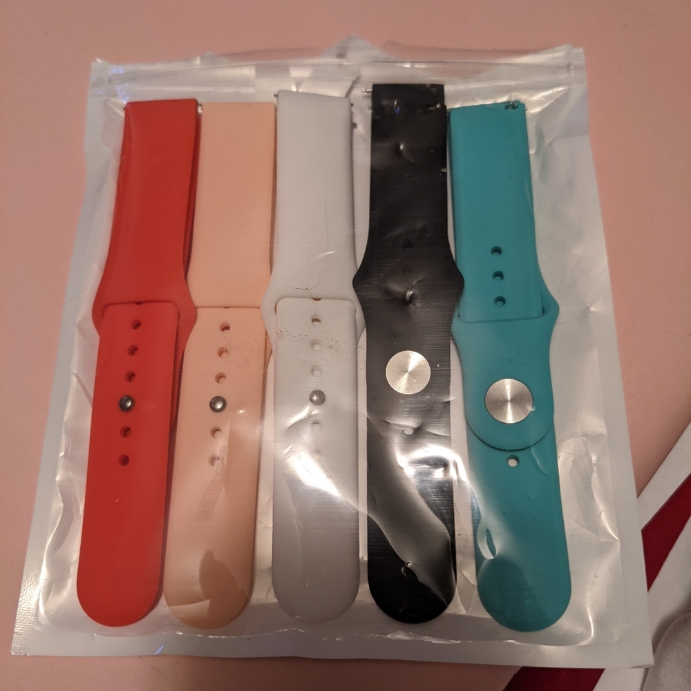 Rubber watch bands set of 5